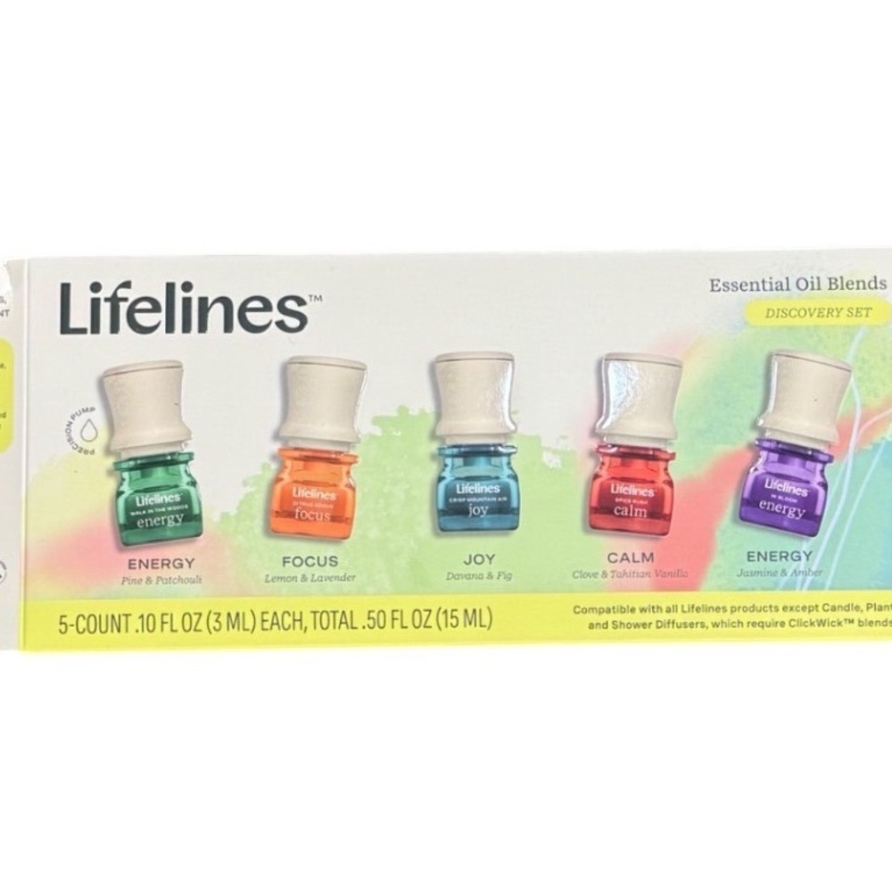 Lifelines Essential Oil Blends Discovery Set open box unused oils